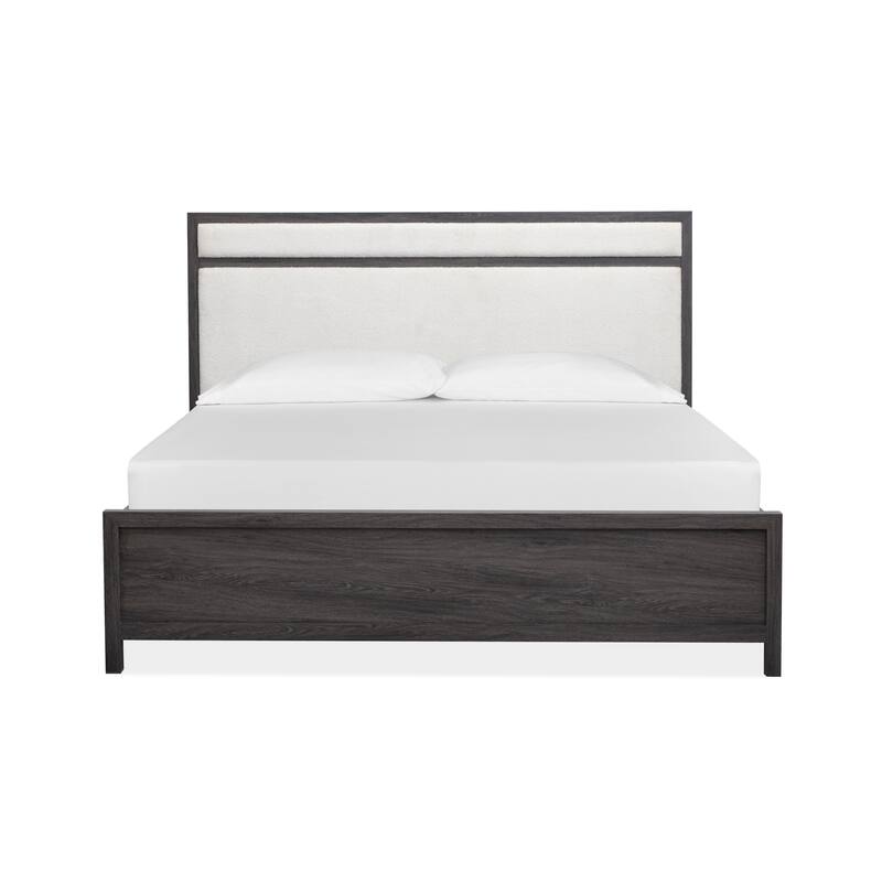 Magnussen Home Merrifield Raisin Black Upholstered Panel Bed