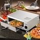 preview thumbnail 2 of 6, Goplus Kitchen Commercial Pizza Stainless Steel Counter Top Snack Pan