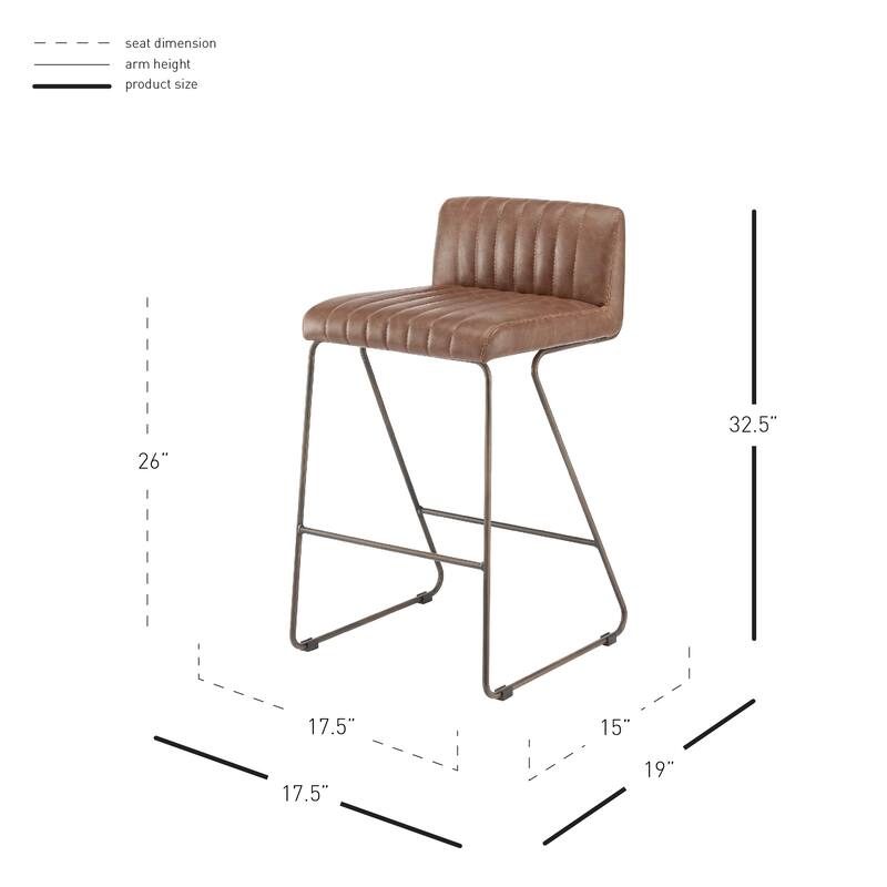 NPD Furniture Raoul Faux Leather Counter Stool