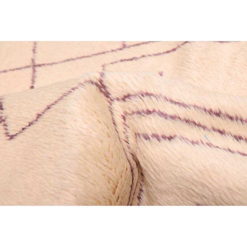 ECARPETGALLERY Hand-knotted Pak Finest Marrakesh Cream Wool Rug - 6'1 x 7'8