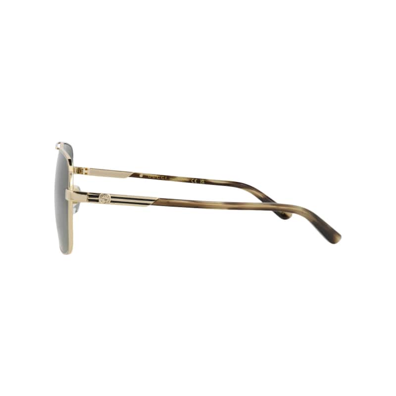 Gucci Aviator-Frame Metal Sunglasses
