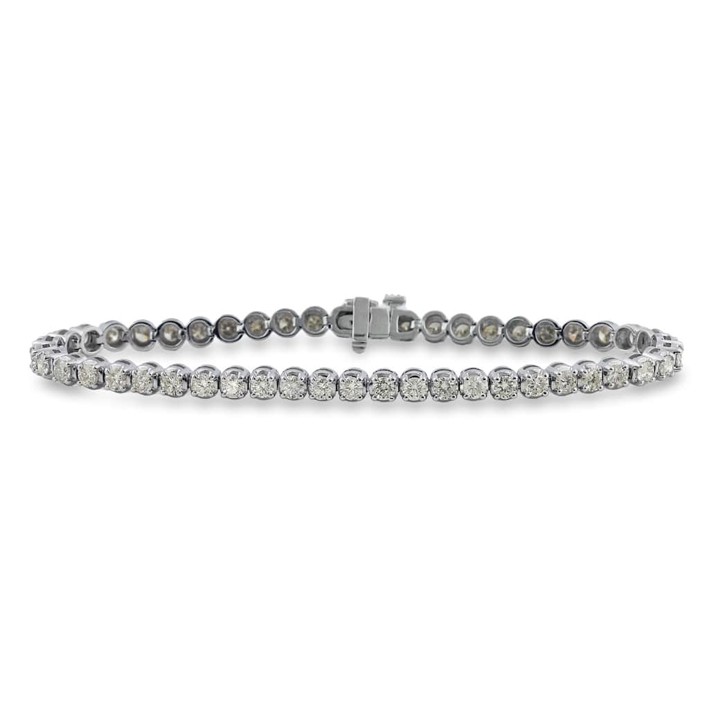Auriya 3 carat TW Round Diamond Tennis Bracelet 14k Gold