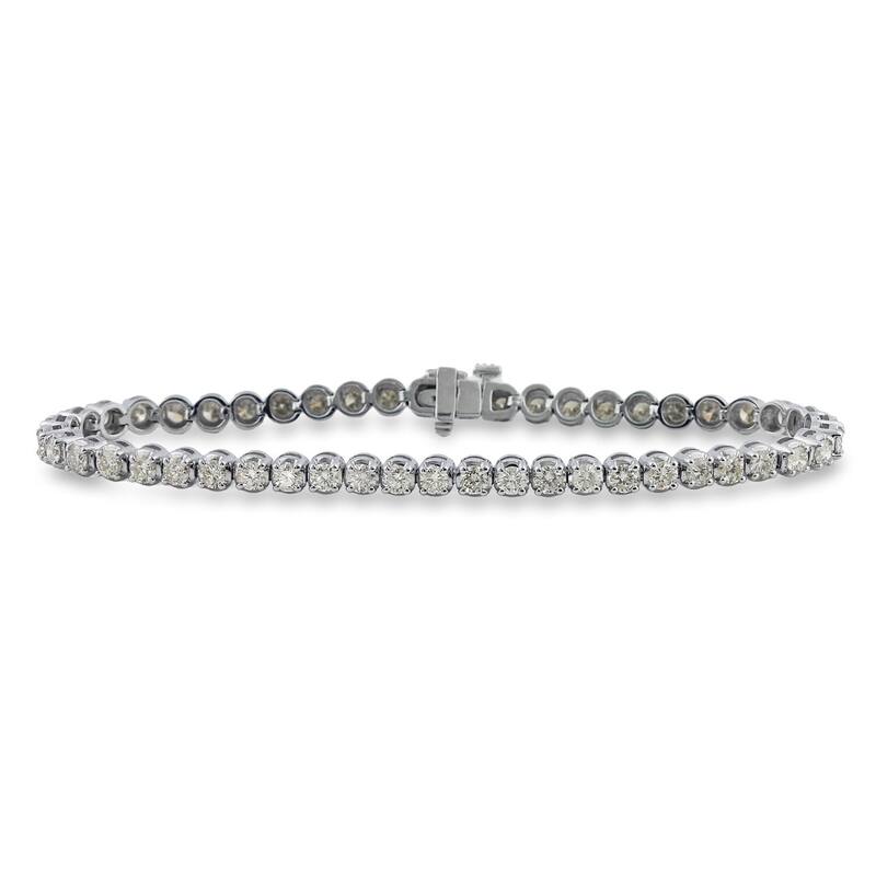 Auriya 3 carat TW Round Diamond Tennis Bracelet 14k Gold