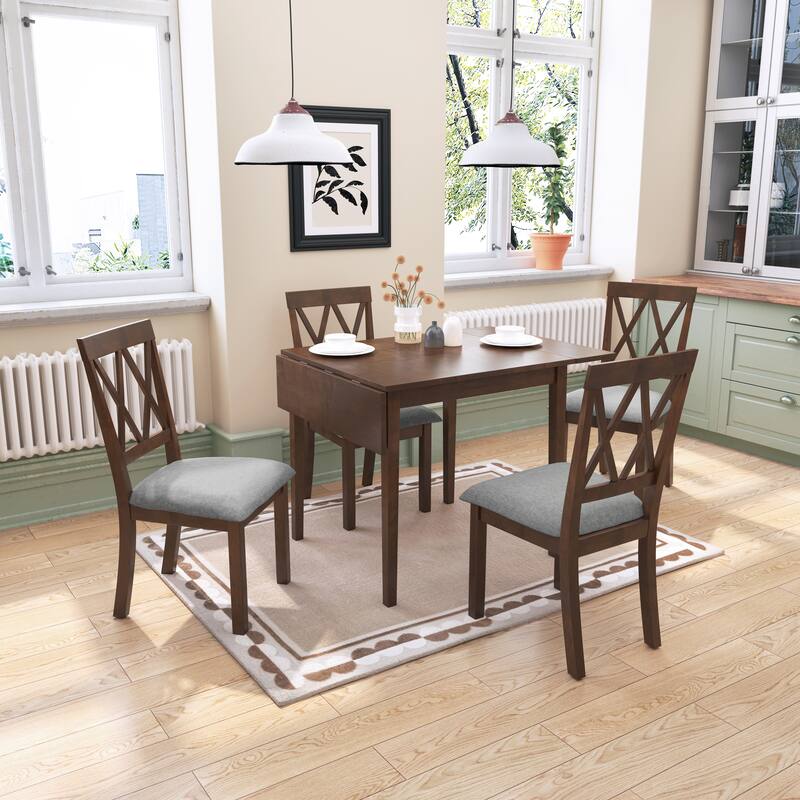 Dining Room Chairs Set of 2, Accent Diner Chairs Upholstered Fabric Side Kitchen Chairs with Solid Wood Legs and Padded Seat
