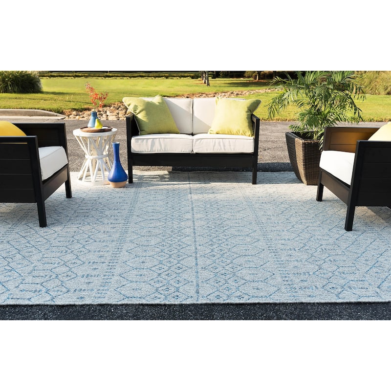 Seros Scandinavian Geometric Indoor/Outdoor Area Rug