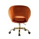 preview thumbnail 59 of 79, Ramona Modern Velvet Height Adjustable 360 Swivel Task Chair with Metal Base by HULALA HOME