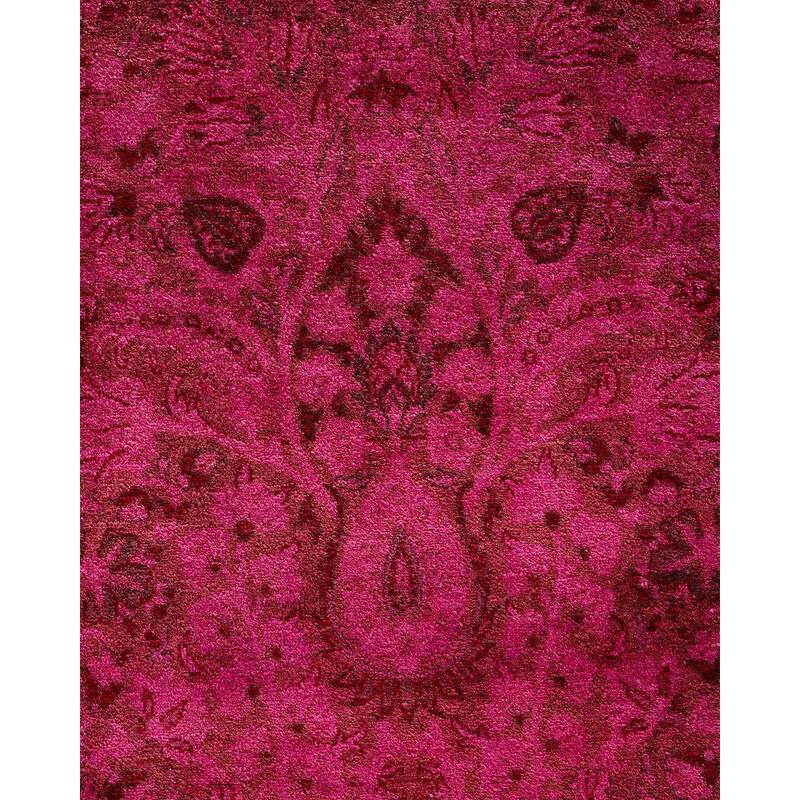Fine Vibrance, One-of-a-Kind Hand-Knotted Area Rug - Pink, 8' 4" x 10' 7" - 8' 4" x 10' 7"