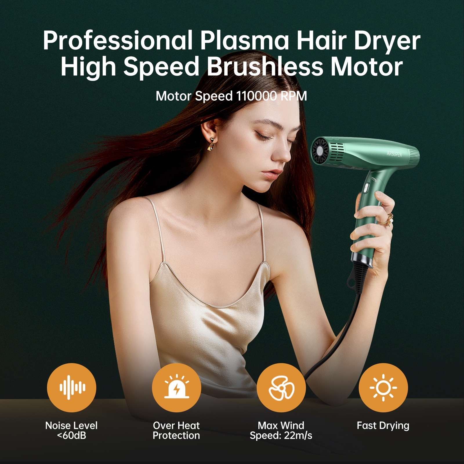 3 speed hair outlet dryer