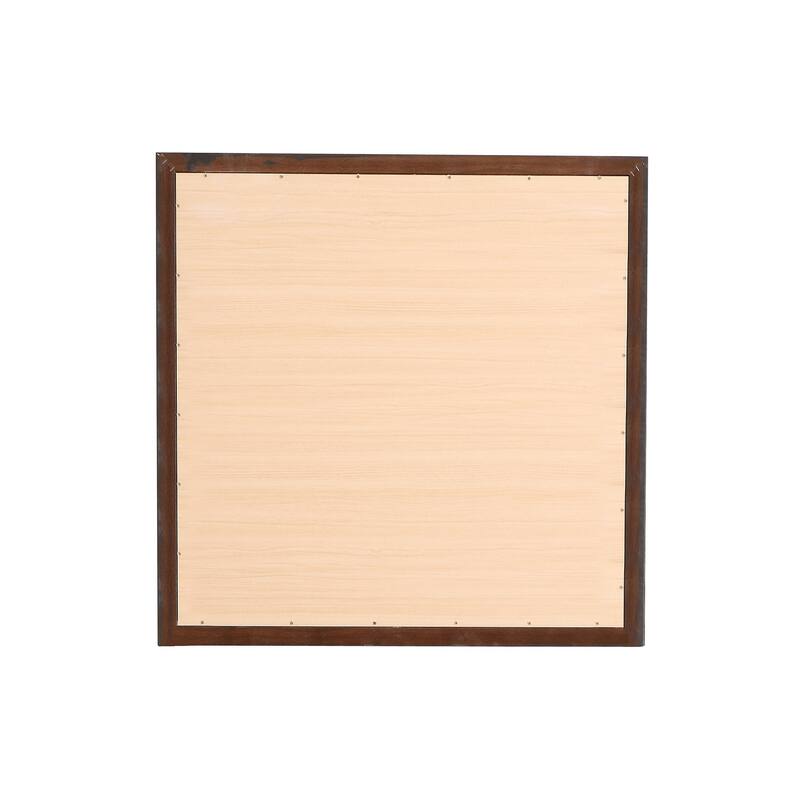 Wooden Framed Square Dresser Wall Mirror - 36" - Brown