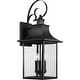 preview thumbnail 4 of 2, Chancellor 3-Light Outdoor Wall Lantern in Mystic Black