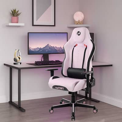 Modern Designs Pink and Black Gemini Adjustable Gaming Chair