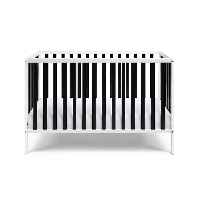 Wood Toddlers Bed Island Crib White & Black