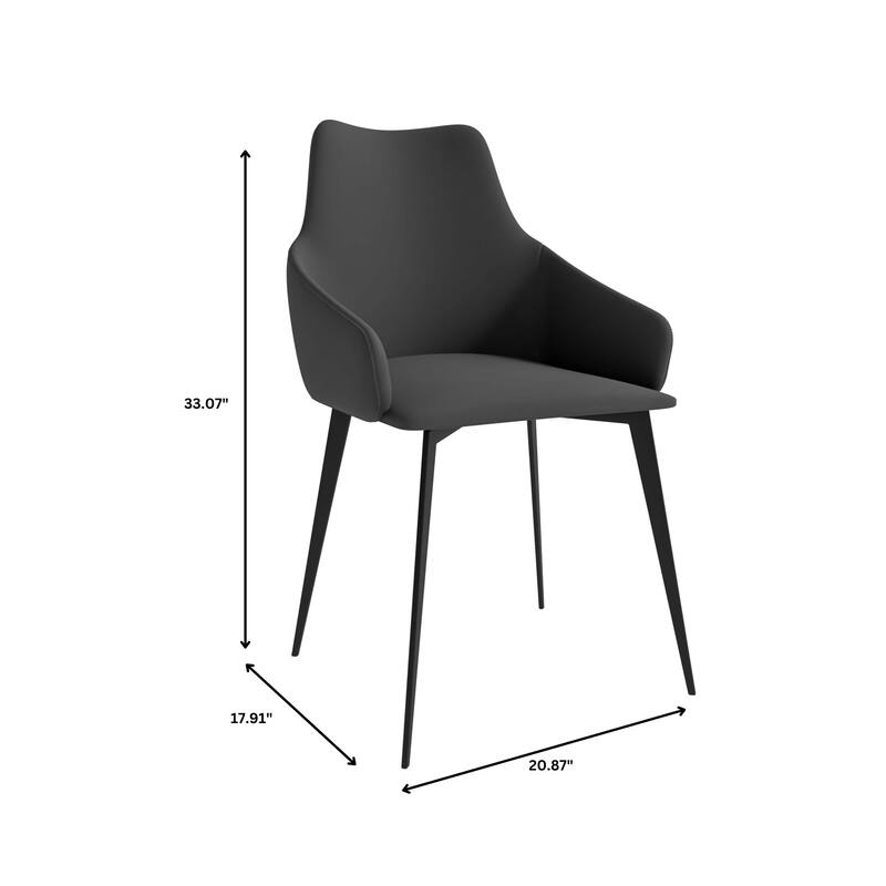 4-Piece Dining Set 35-Inch Round MDF Tabletop Dining Table and 3 Upholstered Side Chairs in Iron