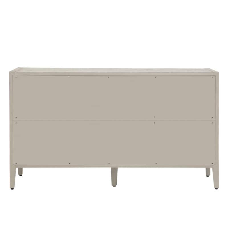 Wood Storage Cabinet with Three tempered glass doors and Adjustable Shelf