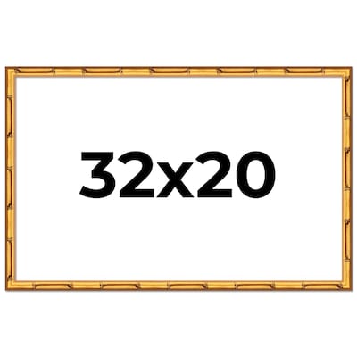 32x20 Frame Gold Bamboo Picture Frame Modern Photo Frame Includes UV Acrylic Shatter Guard Front Acid Free Foam Backing Board