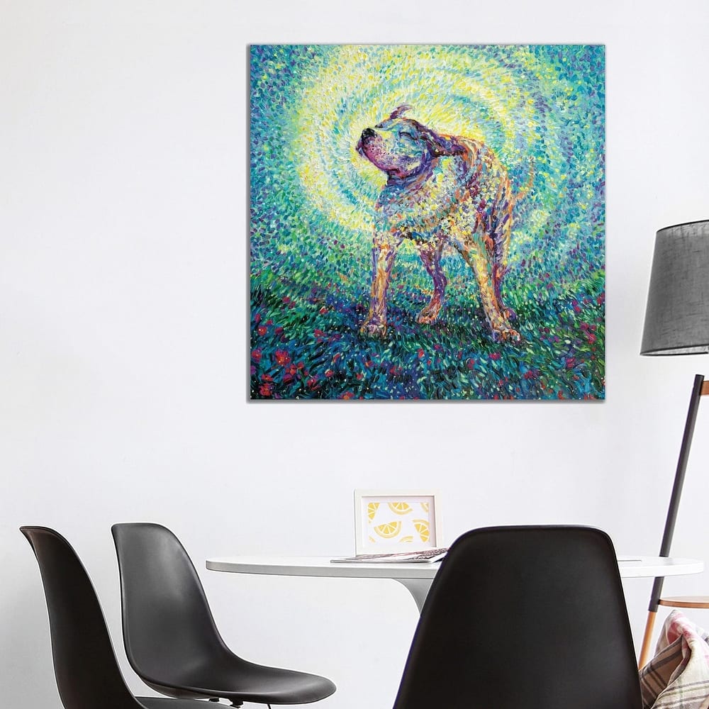 iCanvas "Pitbull Shake" by Iris Scott Canvas Print