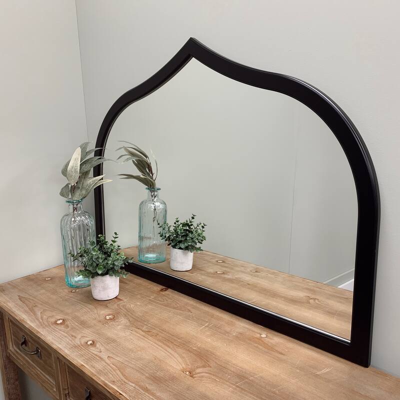 Mifflin Framed Mantel Mirror - Teardrop Cathedral - 38.4x27.4