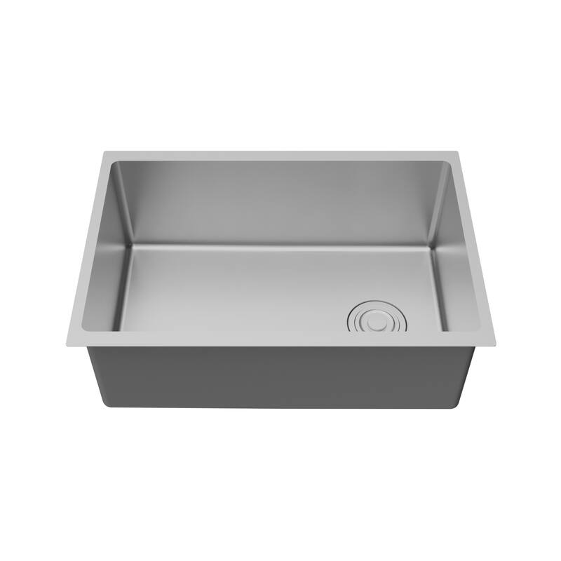 Karran Fusion Undermount 27-in x 18-in Stainless Steel Single Bowl Workstation Kitchen Sink