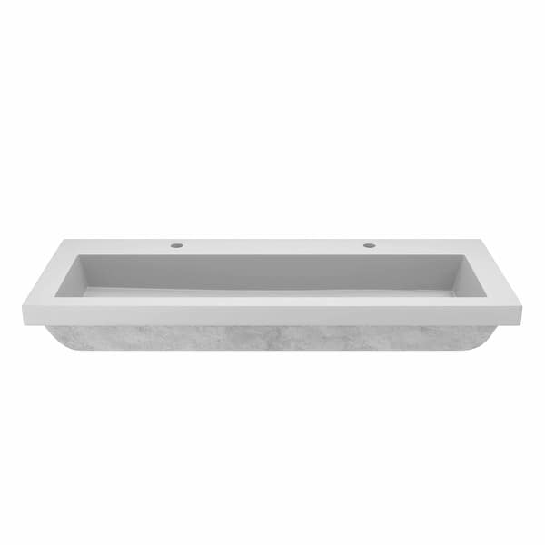 Trough 48 Inch Nativestone Undermount Drop In Double Bathroom Sink 48 X 19 X 5 Overstock 18235332