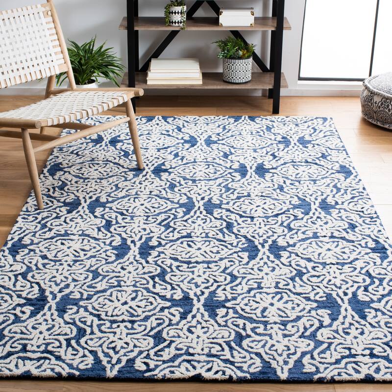 SAFAVIEH Handmade Blossom Mahalia Modern Floral Wool Rug