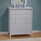 Taylor & Olive Snowberry 5-drawer Pine Wood Tall Storage Dresser - Grey