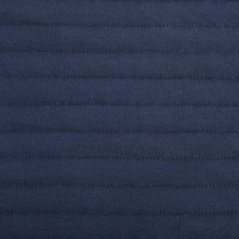 Tommy Hilfiger Solid/Gardena Check Reversible Blue Quilt Set