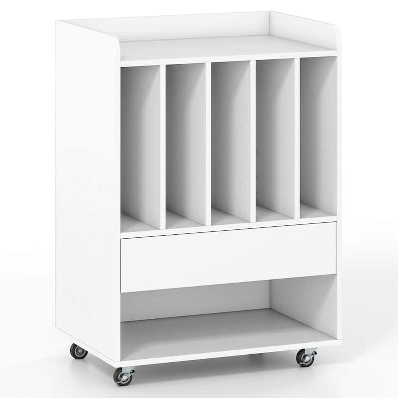 Costway Record Player Stand with Drawer & Record Holder,Lockable - See Details