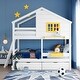 preview thumbnail 17 of 26, Bunk Bed with 2 Drawers, 1 Storage Box, 1 Shelf, Window and Roof