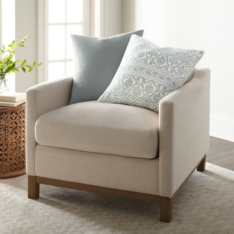 Elegant Patterns Cotton Decor Throw Pillow in Antique Floral