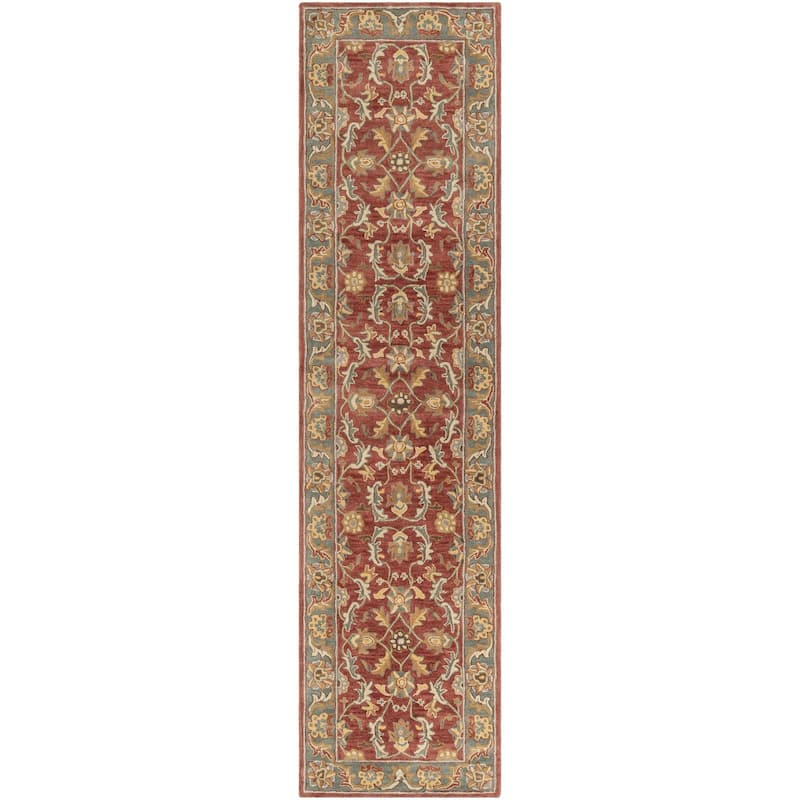 Livabliss Caesar Hand Tufted Traditional Border Wool Area Rug
