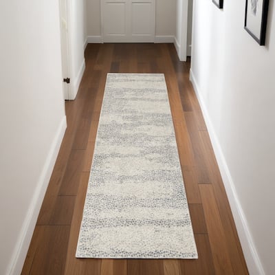 Power Loomed Abstract Modern Durable Area Rug - 90' X '26' X '0.5