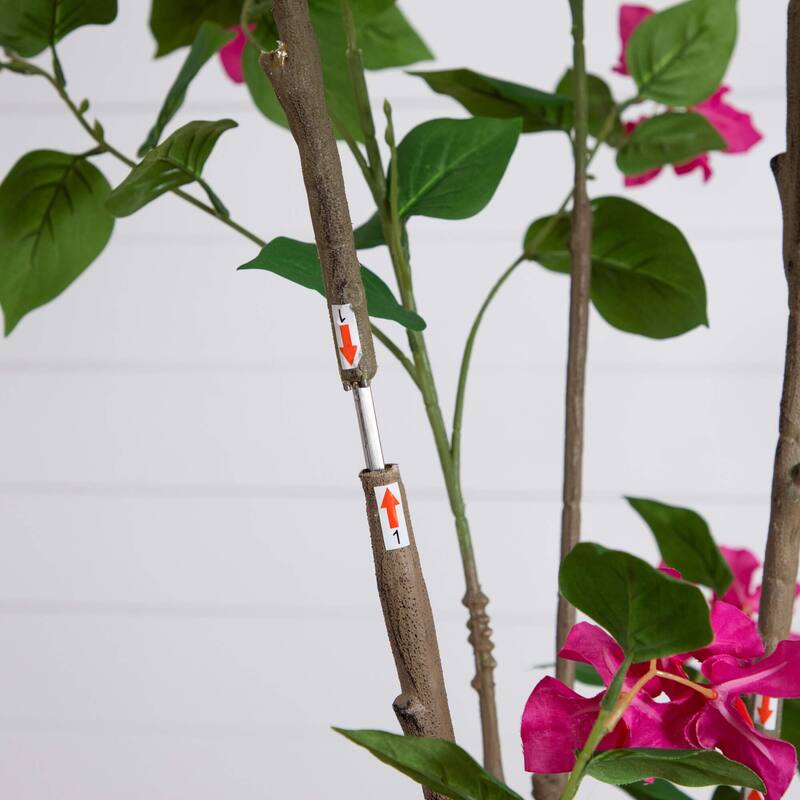 Potted Bougainvillea Artificial Tree - 7' - Pink and Green