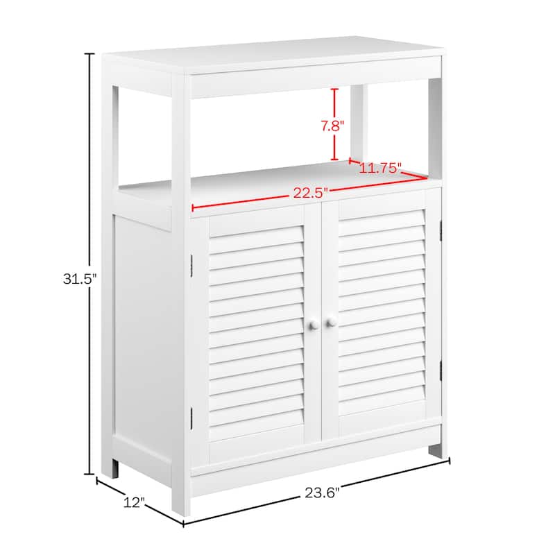 Lavish Home Modern Wall and Floor Spacesaver Bathroom Storage Cabinet