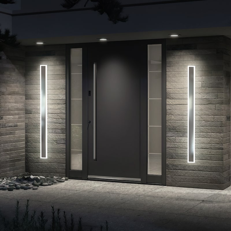 Set of 2 RGBCW Outdoor Long Strip Wall Sconce - 40 inch