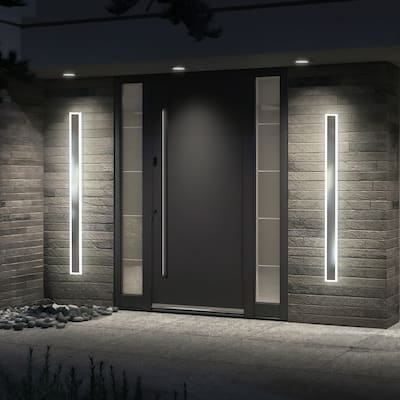 Set of 2 RGBCW Outdoor Long Strip Wall Sconce - 40 inch