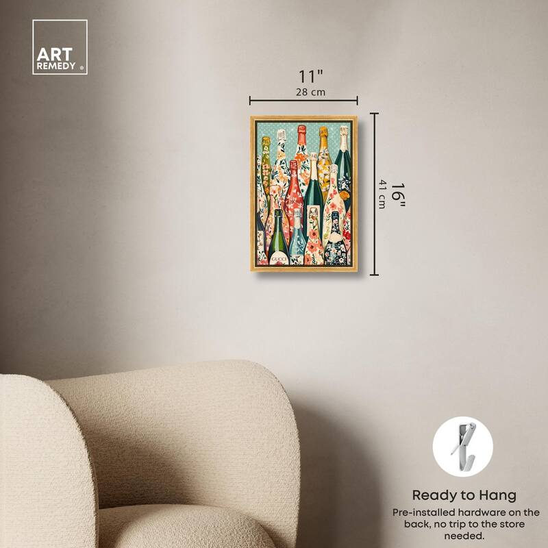 Floral Collection Bottles II Canvas by Art Remedy