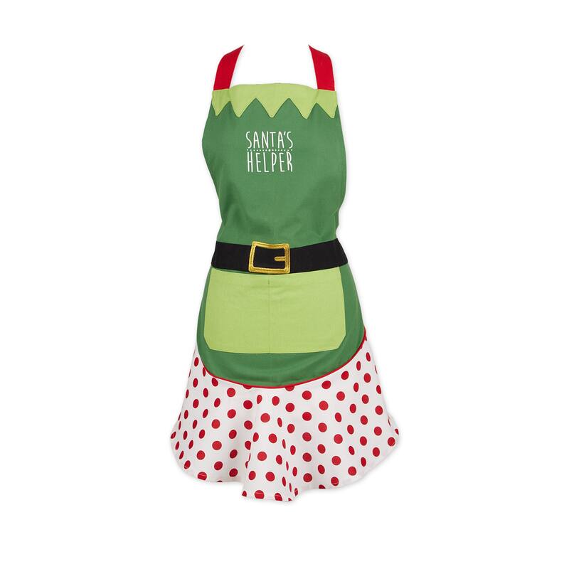 Design Imports Christmas Plaid Chef Kitchen Apron