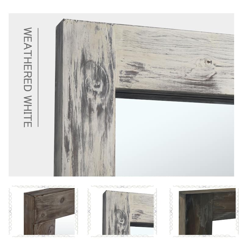 Vintage Wood Framed Dressing Mirror Floor Mirror Farmhouse