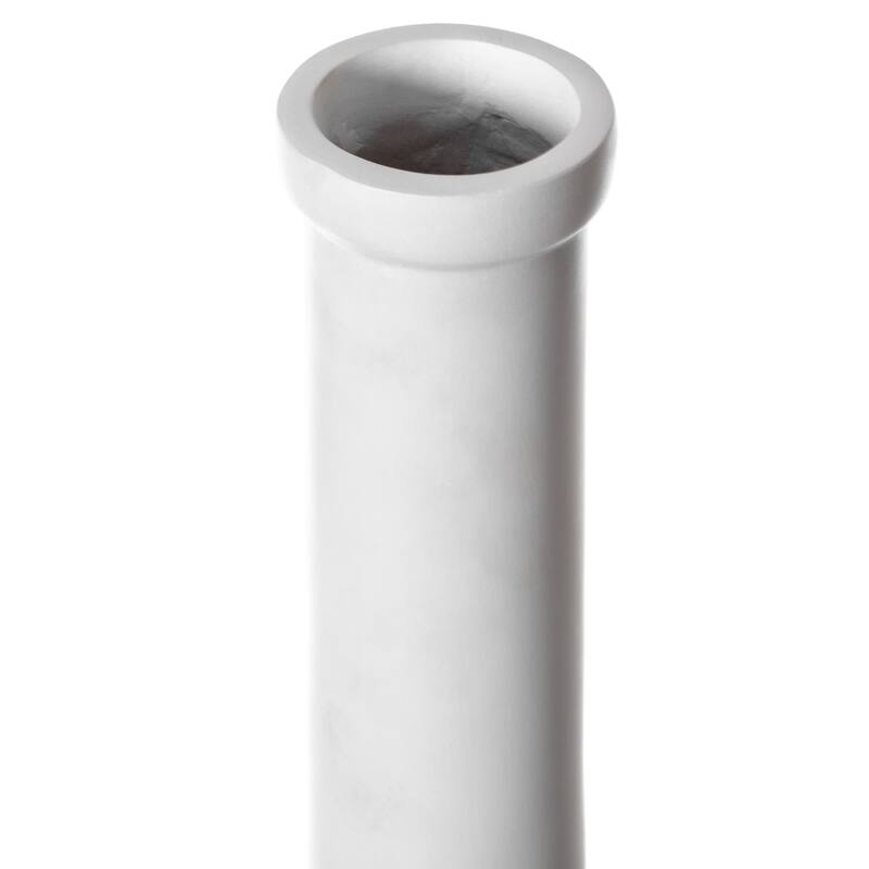 Decorative Contemporary Floor Vase White Carved Divot Bubble Design with Tall Neck