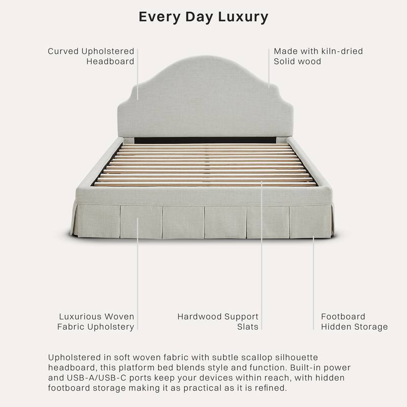 Canton Upholstered Queen Size Storage Bed