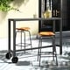 preview thumbnail 8 of 12, Moasis Patio Metal Counter Table Bar Table with Wheels (Table Only) 39" Black