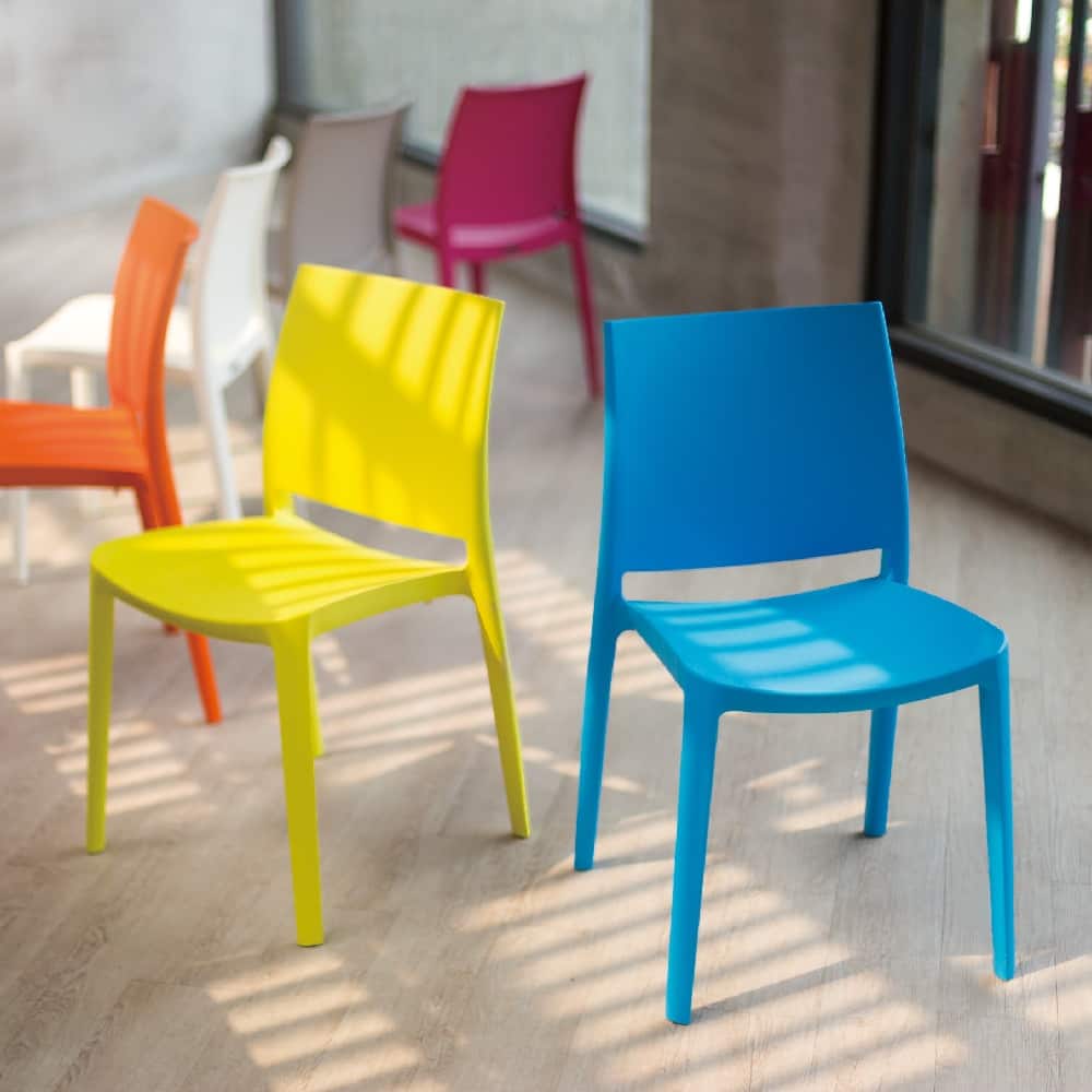 Sensilla Resin All-Weather Stackable Dining Chair (Set of 4)