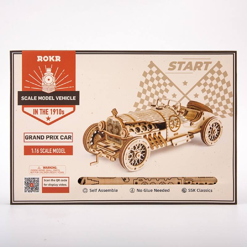 DIY 3D Puzzle - V8 Grand Prix Car - 220pcs