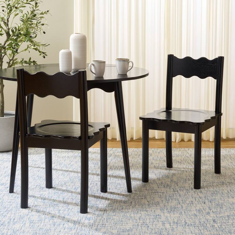 SAFAVIEH Home Nolly Scallop Dining Chair (Set of 2) - 20"W x 19"D x 34"H