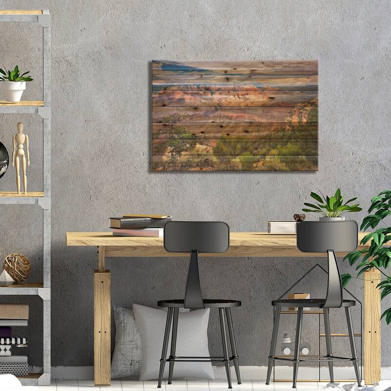 Canyon View VI Print On Wood by David Drost - Multi-Color
