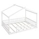 preview thumbnail 8 of 17, Modern Wooden Full Size House Bed Frame with Fence