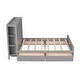 preview thumbnail 22 of 27, Full Size Platform Kids Bed Frame with Storage Shelves, 4-Drawers & Elegant Headboard for Modern Style and Functionality, Blue