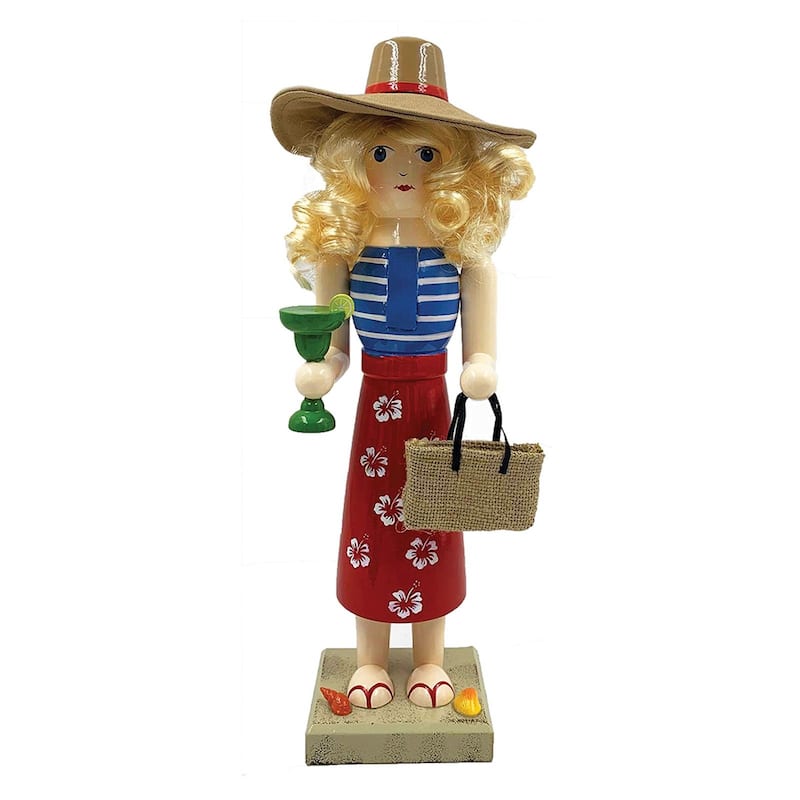 14" Lady at the Beach Christmas Nutcracker