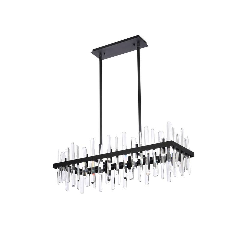 Indigo Home 36 inch crystal rectangle chandelier