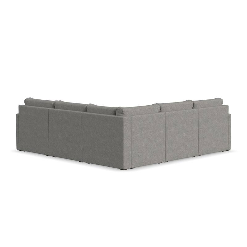 Flex 102 in. W Straight Arm Modular Sectional Sofa by Flexsteel - 102" x 35" x 102"